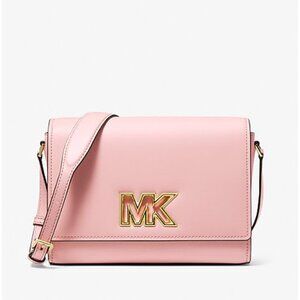 💥 NWT 💥 MICHAEL KORS MIMI LEATHER MESSENGER BAG Powder Blush Pink